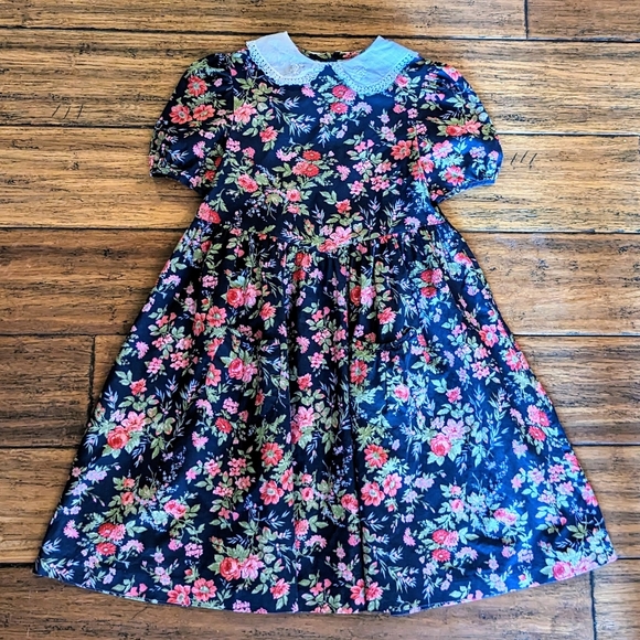 Laura Ashley Dresses Laura Ashley Vintage Girls Floral Dress 4